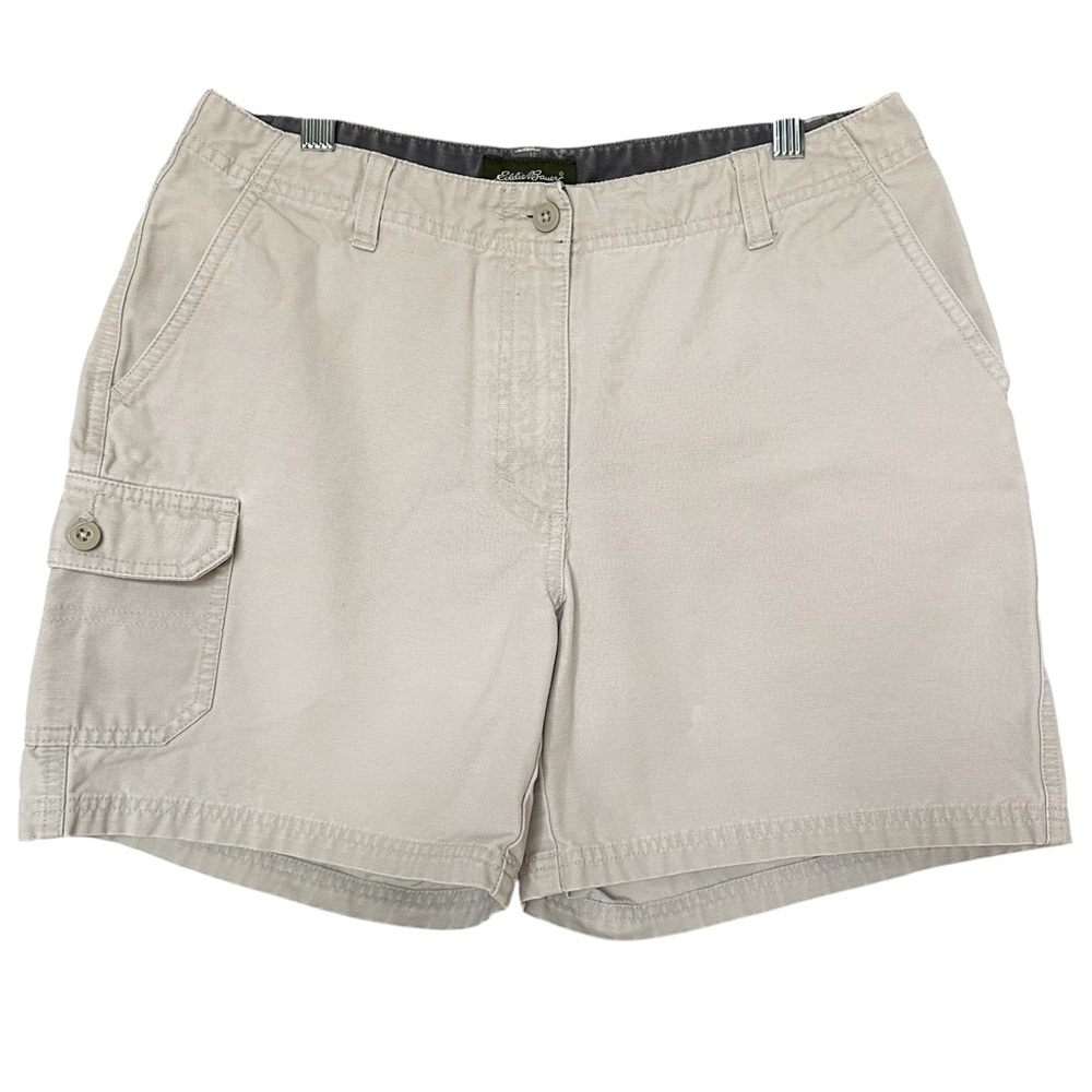 Eddie Bauer Women's Cargo Pocket Shorts - Beige Tan - Size 6 Hiking Gorpcore